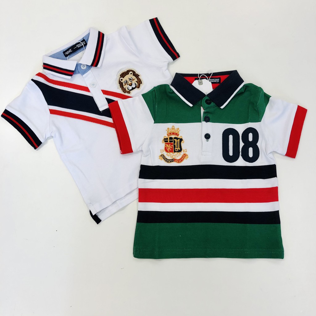 [Rẻ Vô Địch] Áo polo cộc tay bé trai - Áo polo NEXT 08 chất cotton cho bé trai size 2-7 tuổi(form nhỏ)