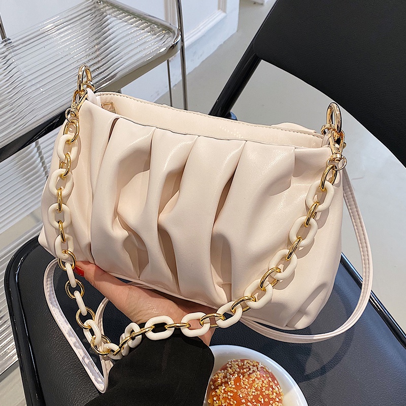 Túi xách nữ đeo chéo dáng bèo nhún phối xích cực đẹp Capucha T153