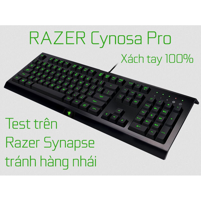 Bàn phím Razer Cynosa Chroma Pro chuyên game pubg có đèn LED xanh