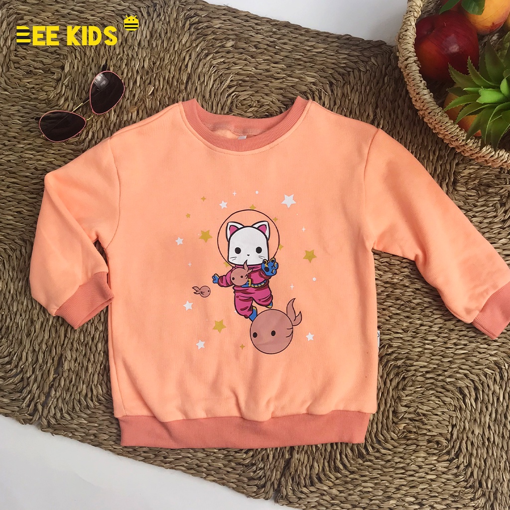 Áo Nỉ Cho Bé Gái Bee Kids Mềm Mại, Thấm Hút Mồ Hôi, Không Bai Không Xù, Họa Tiết Dễ Thương 1AI01455DX