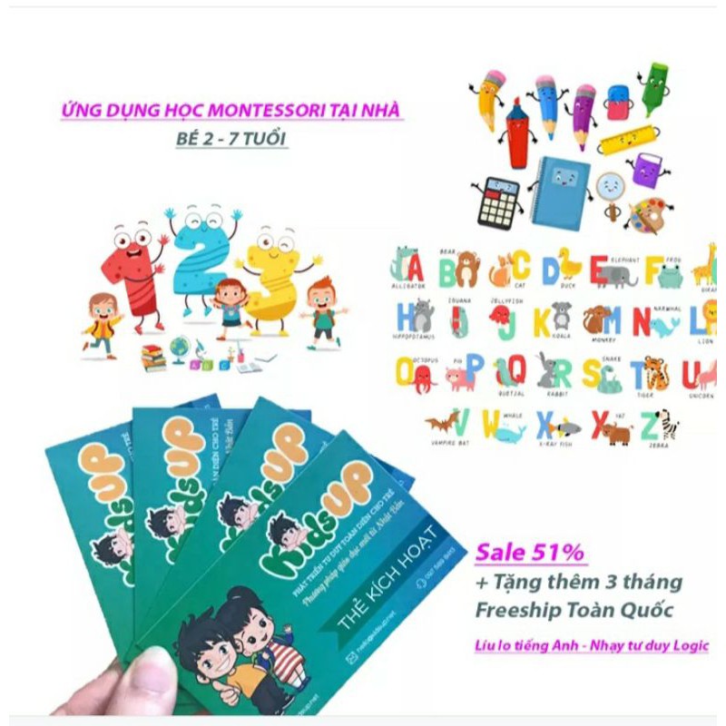 Kids up trọn đời tặng Monkey Junior (hoặc Stories) 12 tháng