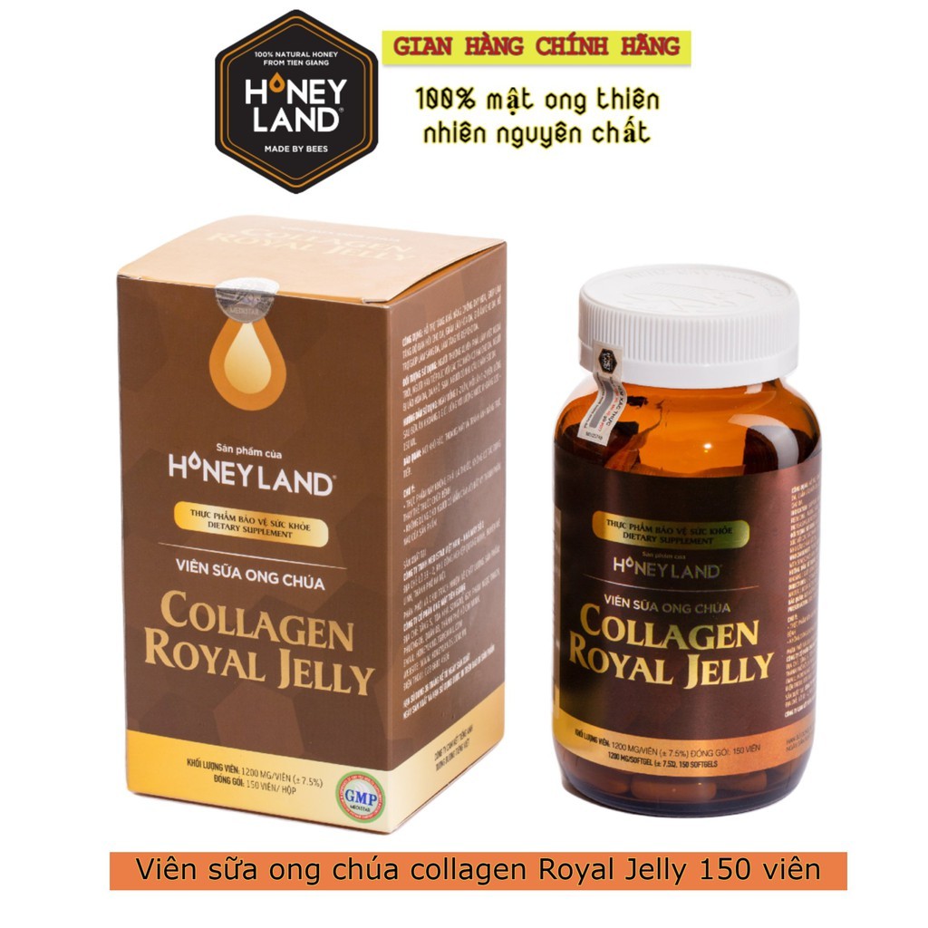 Viên sữa ong chúa Collagen HONEYLAND hộp 150 viên