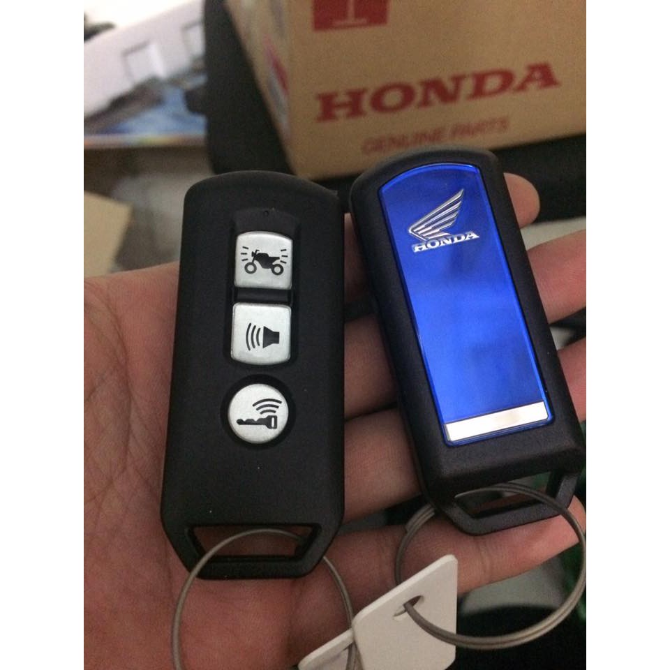 Vỏ khóa honda smartkey màu xanh (không nút)