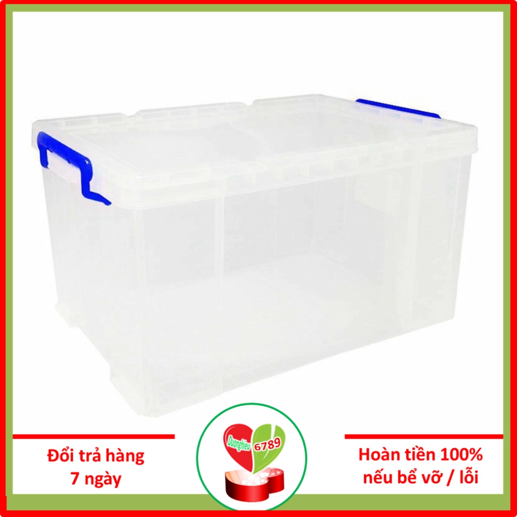 Thùng Nhựa Đựng Đồ Có Nắp Size To 2555-1 Song Long ( 43,5 x 31 x 25)