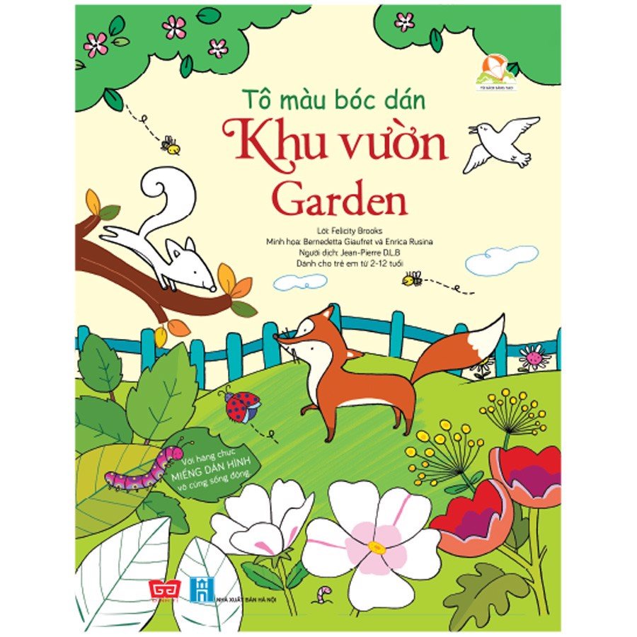 SÁCH - Tô màu bóc dán - Khu vườn - Garden