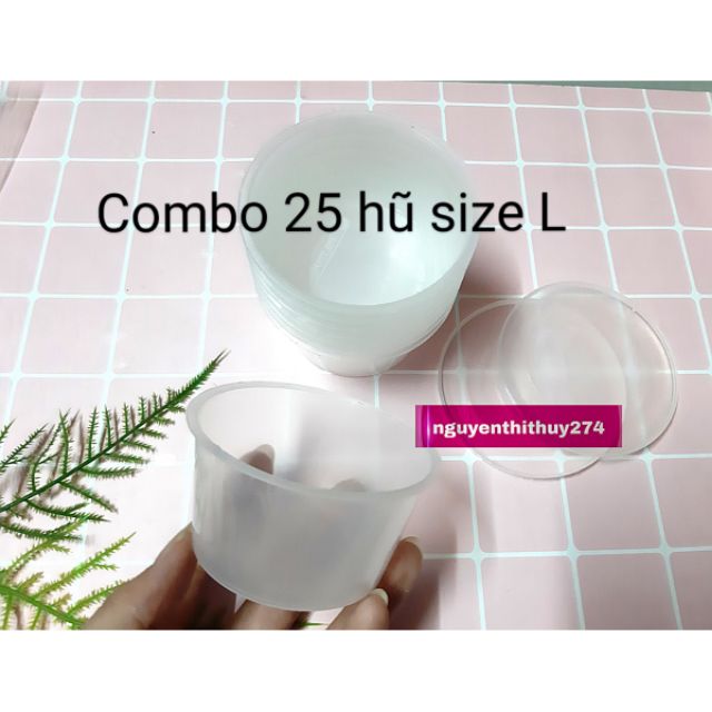 Combo 25 hũ Bánh Flan Vĩnh Trường size L ( hũ số 1 ) Đựng Slime, Làm Bánh Flan