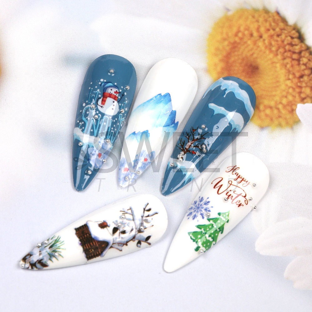 Sticker 3D | Giáng Sinh Noel 2023 | Merry Christmas | Hình Dán Móng