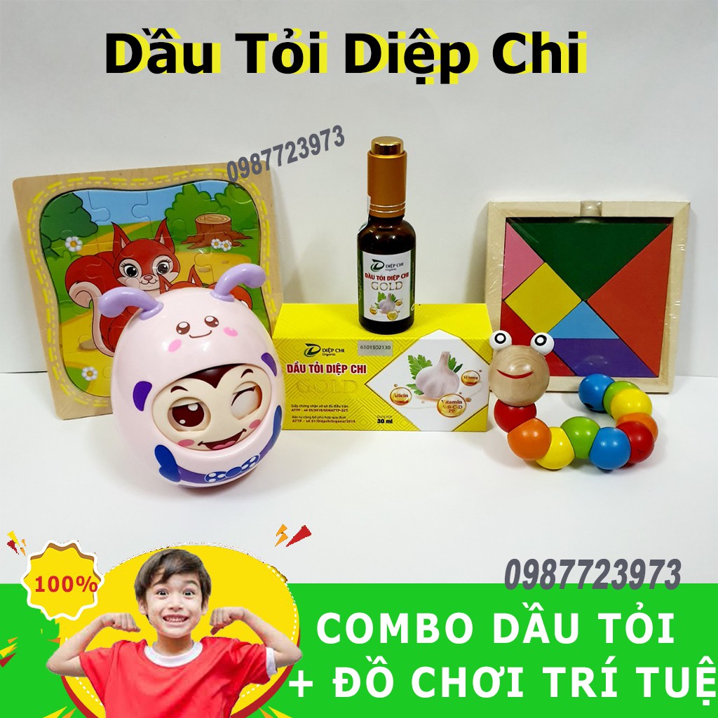 Combo Dầu Tỏi Diệp Chi Gold Và Đồ Dùng An Toàn Cho Bé