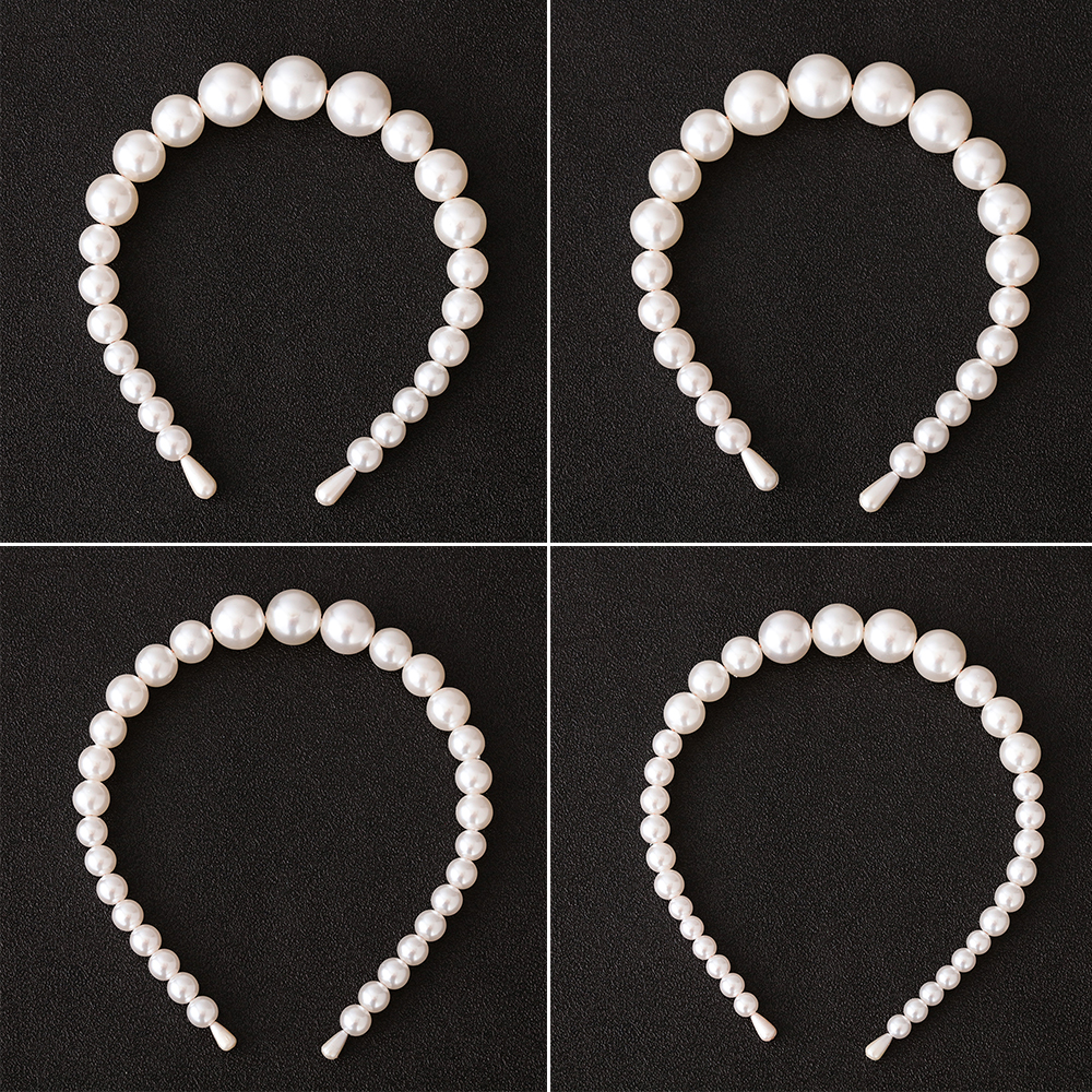 Băng Đô Cài Tóc Đính Ngọc Trai Lớn Sang Trọng Thời Trang Cho Cô Dâu