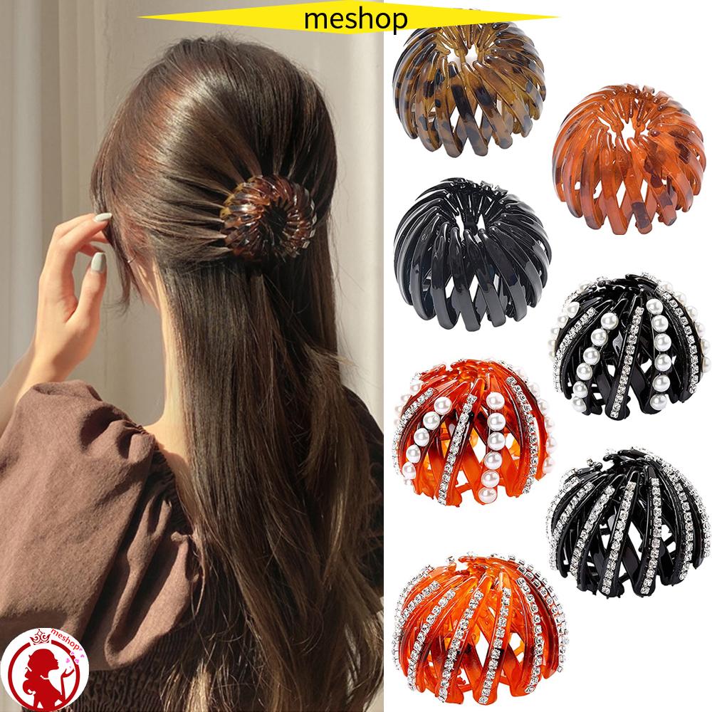 (Hàng Mới Về) Kẹp Tóc Hình Tròn Có Thể Thu Gọn Tiện Dụng Cho Nữ