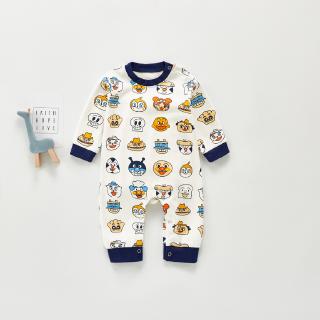 Bộ Áo Liền Quần Cotton Tay Dài Kiểu Hoạt Hình Ngộ Nghĩnh Đáng Yêu Hợp Thời Trang Cho Bé