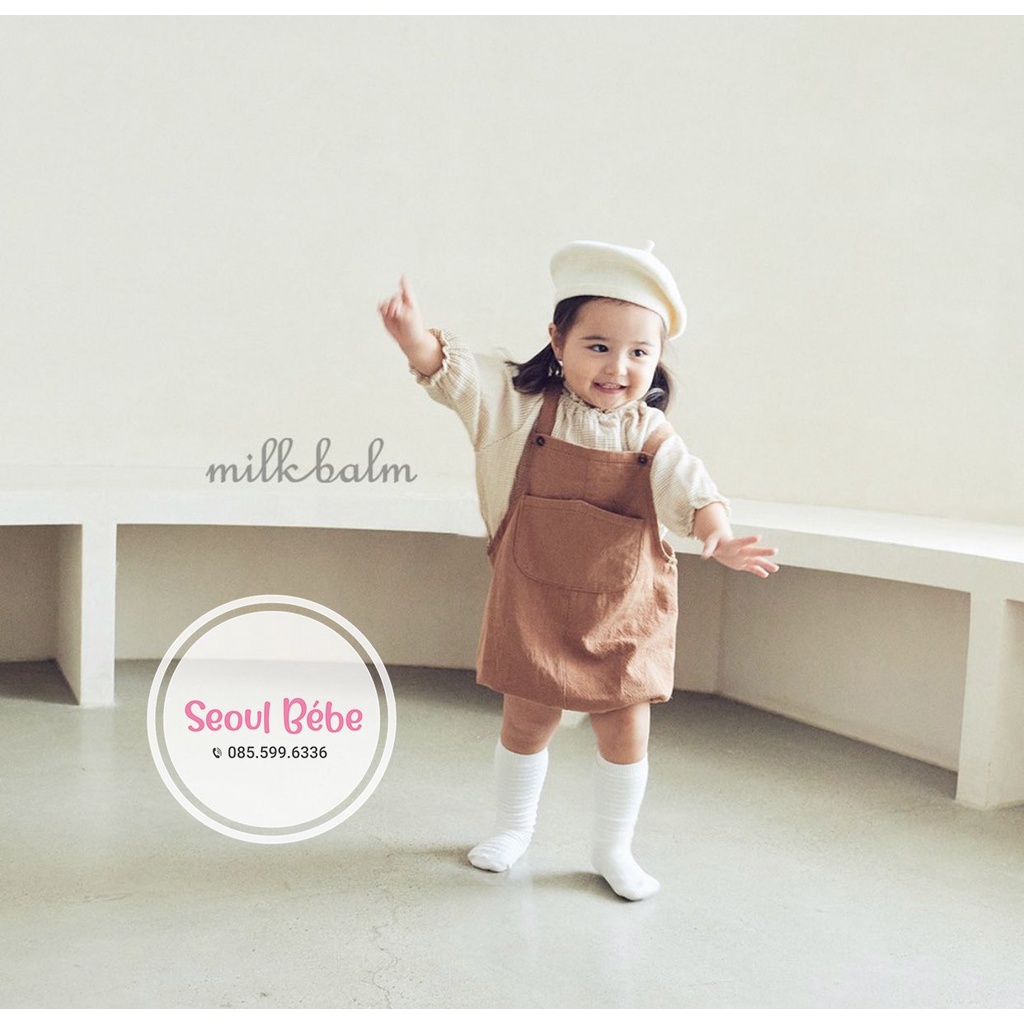 Yếm Brownie Bread Suit sành điệu cho trẻ Milkbalm made in Korea