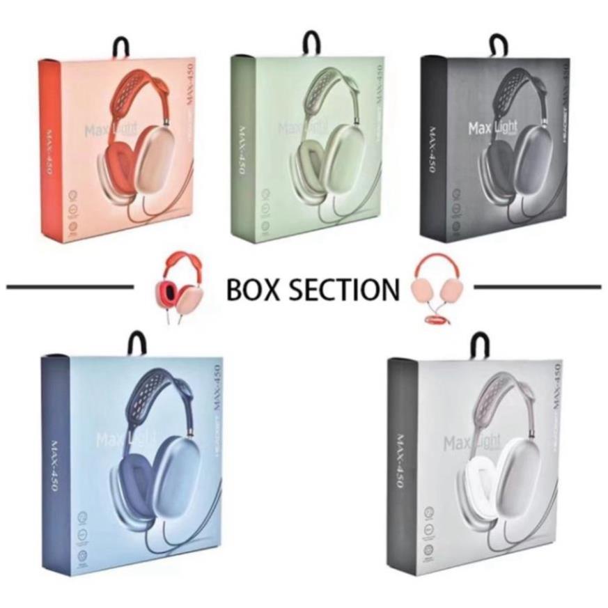 Tai Nghe Chụp Tai Có Dây MAX-450 Bass Chắc Khỏe Âm Thanh Nổi , Dùng Cho Điện Thoại Máy Tính