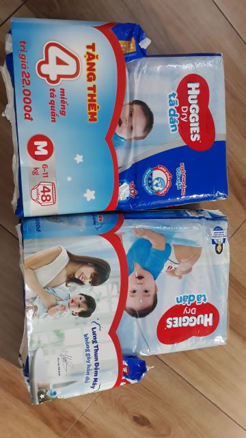 TẢ DÁN HUGGIES SIZE M (48M)