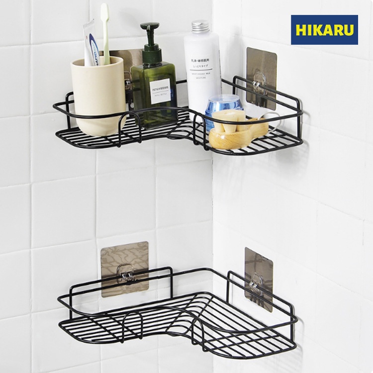 Kệ Dán Tường Nhà Tắm HIKARU Phủ Sơn Tĩnh Điện Dán Tường Siêu Dính_HK-PT-004