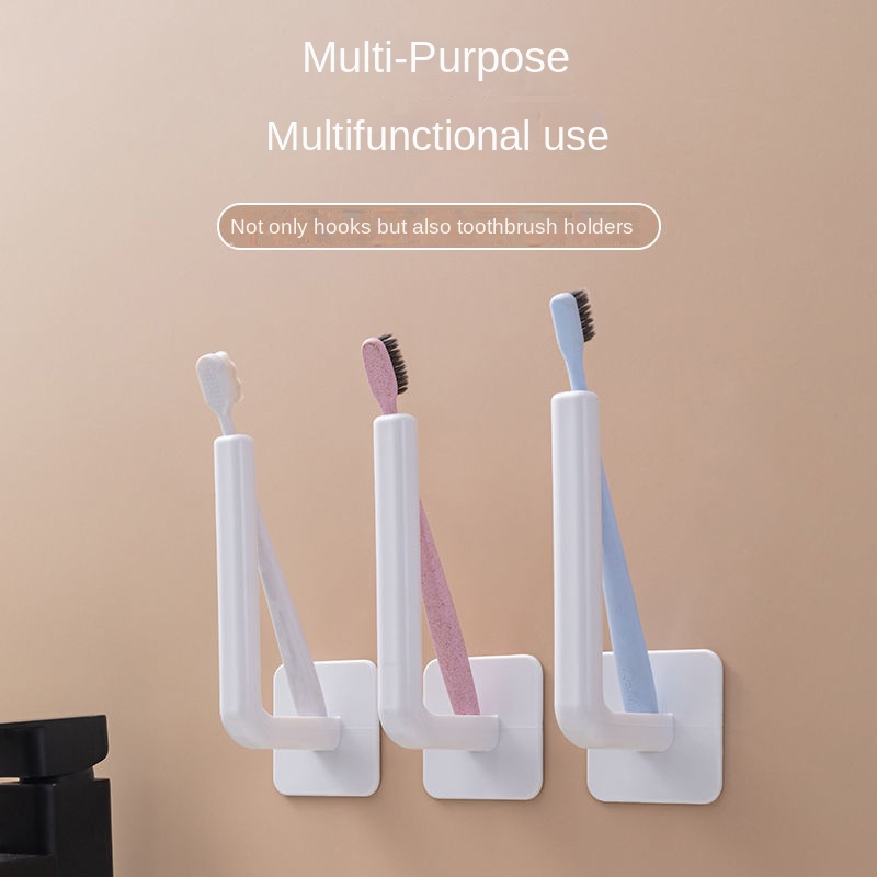 Móc Treo Quần Áo Hình Chữ L Bằng Nhựa Viscose Chắc Chắn Không Đục Lỗ Đa Năng