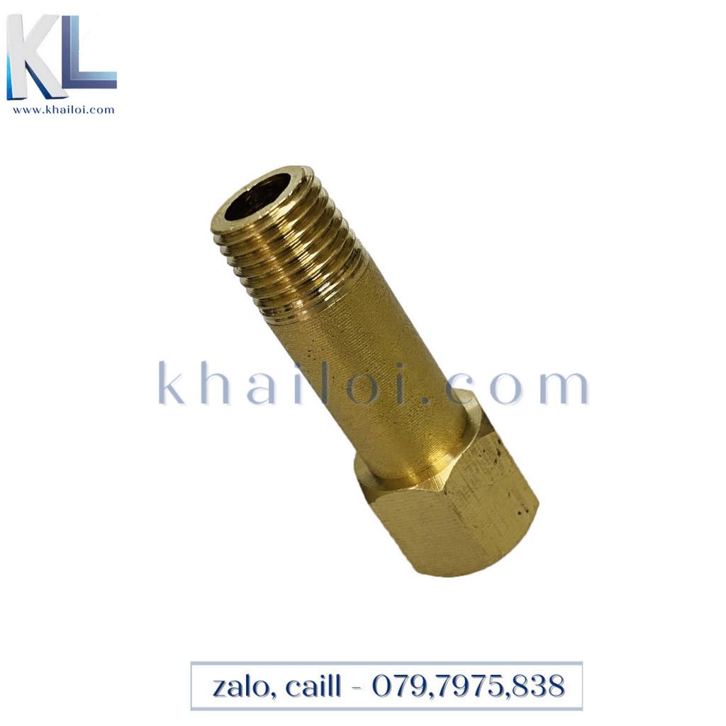 Sơ mi thau nối dài-nối ren trong ren ngoài-Sơ mi đồng ren 13mm dài 50mm 100mm 150mm 200mm 250mm