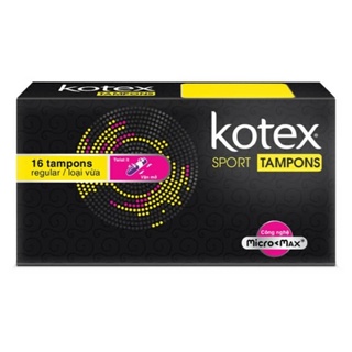 Băng Vệ Sinh Kotex Sport Tampon Loại Vừa 16 Miếng Tampon Regular