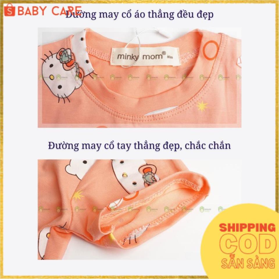 Đồ Bộ Bé Gái Minky Mom Vải Cotton 100% Họa Tiết Hello Kitty Unicorn Đáng Yêu, Bộ Cộc Tay Cho Bé Mùa Hè MKM2122