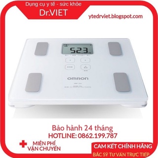 Máy đo lượng mỡ cơ thể Omron HBF-214 -Đo thành phần body,cân nặng,chỉ số khối cơ thể,tỷ lệ cơ xương, mỡ nội tạng- Drviet