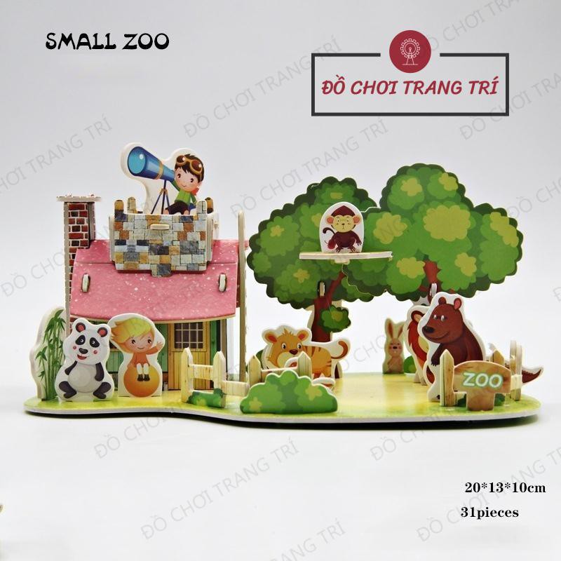 Mô hình 3D giấy tự lắp ráp hình ngôi nhà nhỏ xinh.