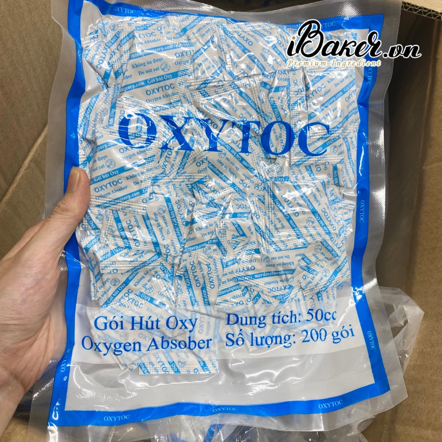 Túi hút oxy/ túi hút ẩm Oxytoc 50cc cho bánh trung thu, thực phẩm - 200 cái