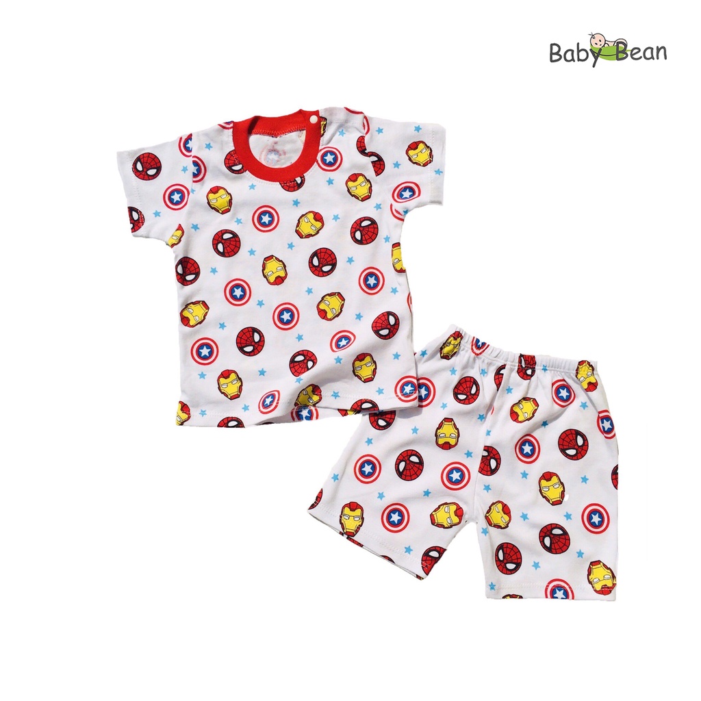 Bộ Đồ Thun Cotton Tay Ngắn Quần Ngắn Bé Sơ Sinh Trai BabyBean HÌNH NGẪU NHIÊN (7kg-13kg)