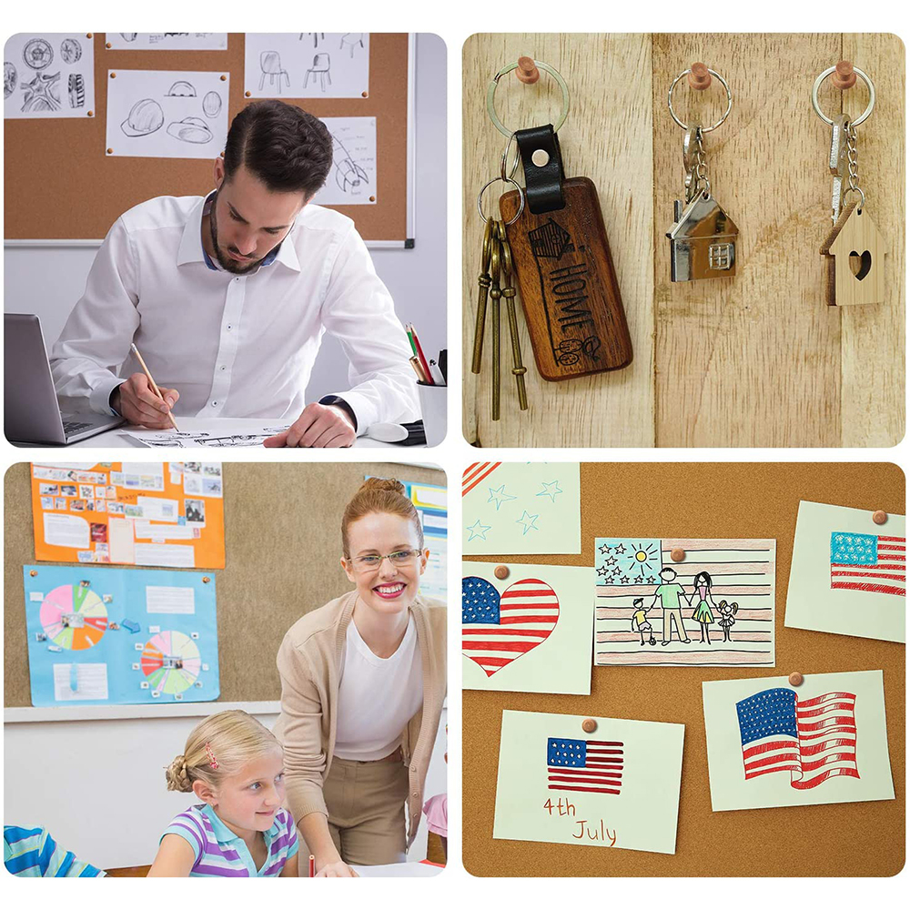 Ghim Gỗ Dùng Đánh Dấu Bản Đồ Tiện Dụng Cho Trường Học / Văn Phòng