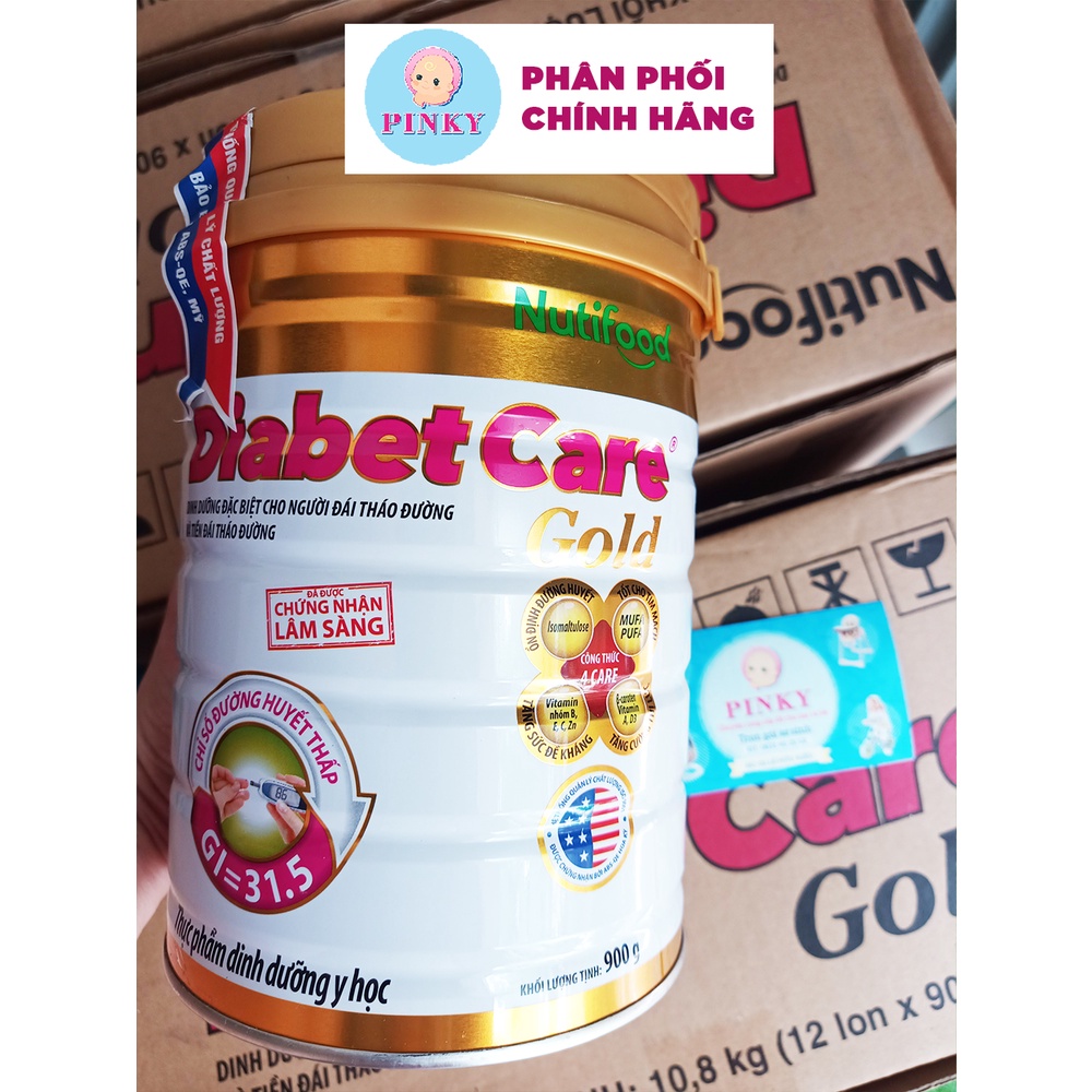 Sữa bột NutiFood Diabet Care Gold lon 900g dành cho người tiểu đường, đái tháo đường