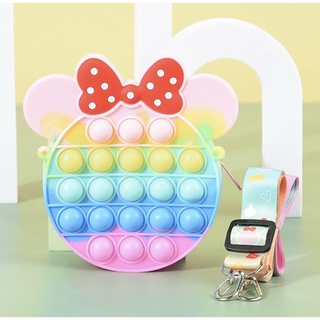 Túi Pop It mini đeo chéo silicon nhiều hình dễ thương phong cách Hàn Quóc cho bé gái