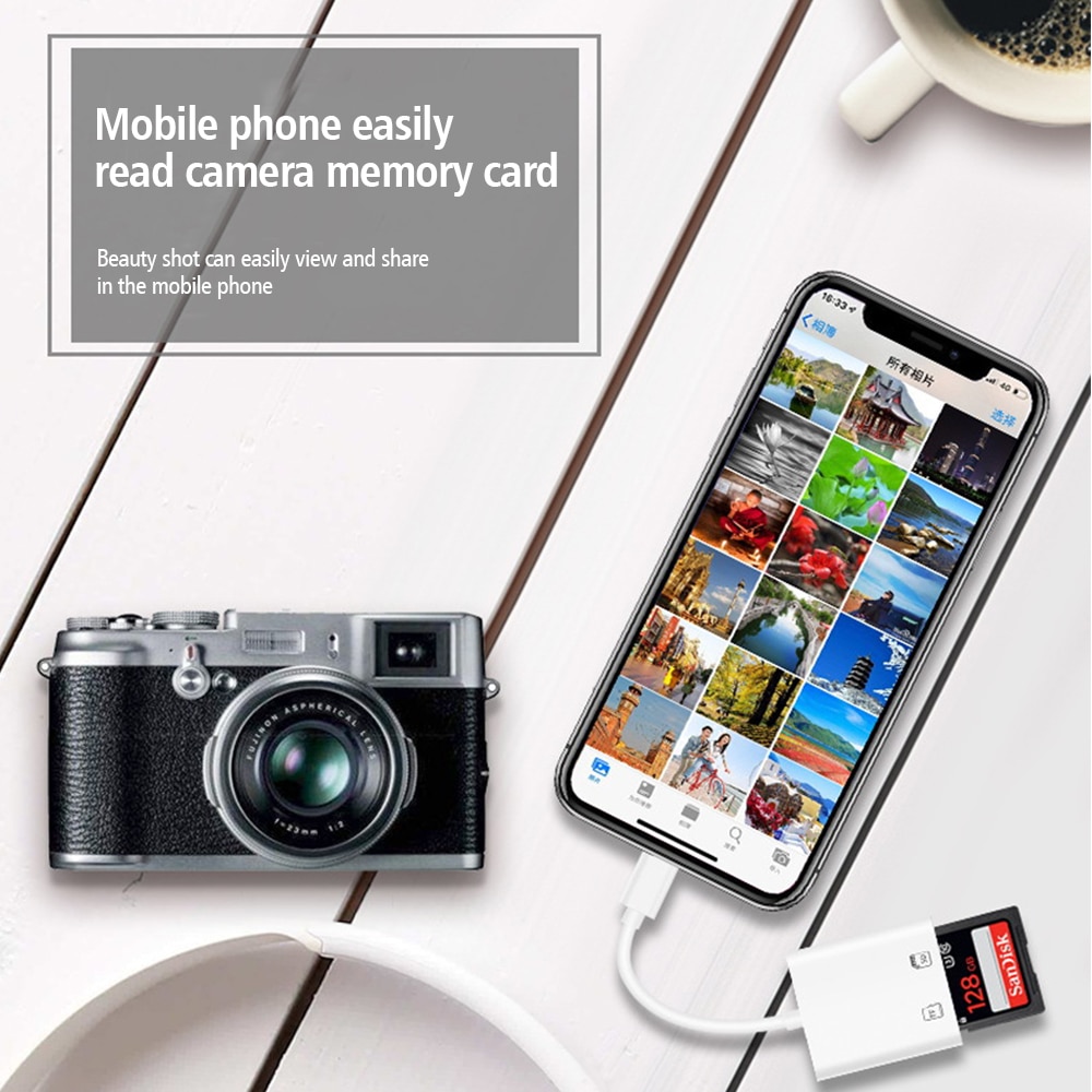 Accezz Đầu Đọc Thẻ Nhớ Micro SD 2 Trong 1 Cho iOS13 14 15
