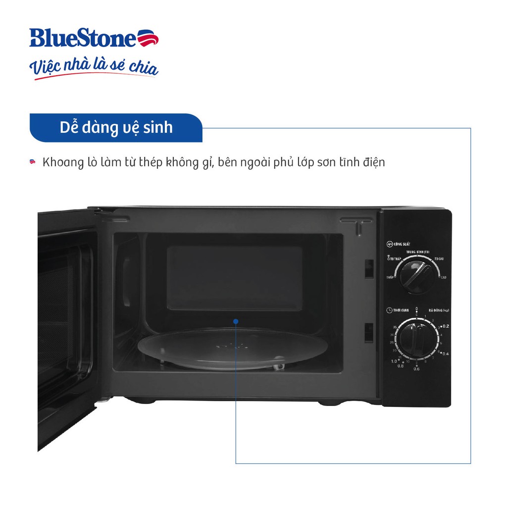 [Mã ELBLUE44 giảm 10% đơn 500K] Lò vi sóng BlueStone MOB-7709