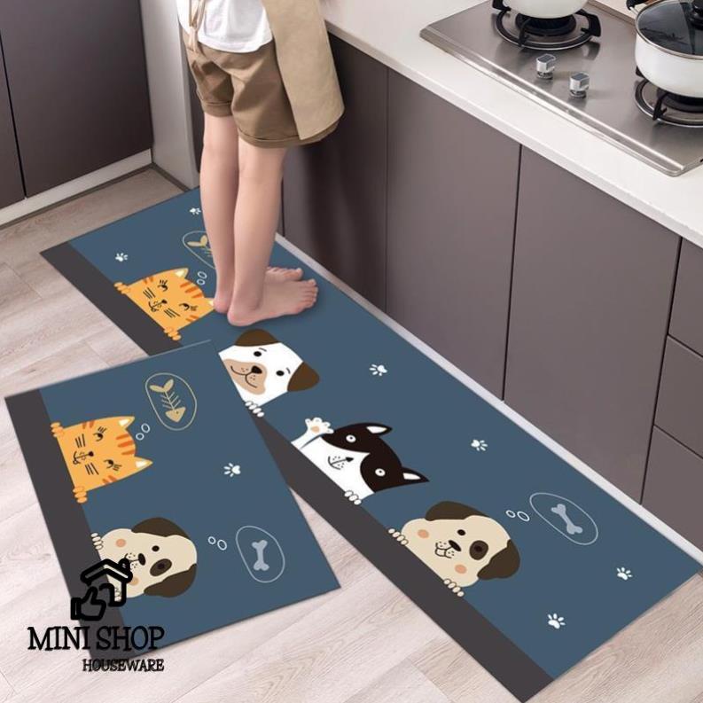 (1Tấm 40 x120Cm) Tấm Thảm Lau Chân Nhà Bếp Dài Chống Trượt Thấm Nước Cao Cấp