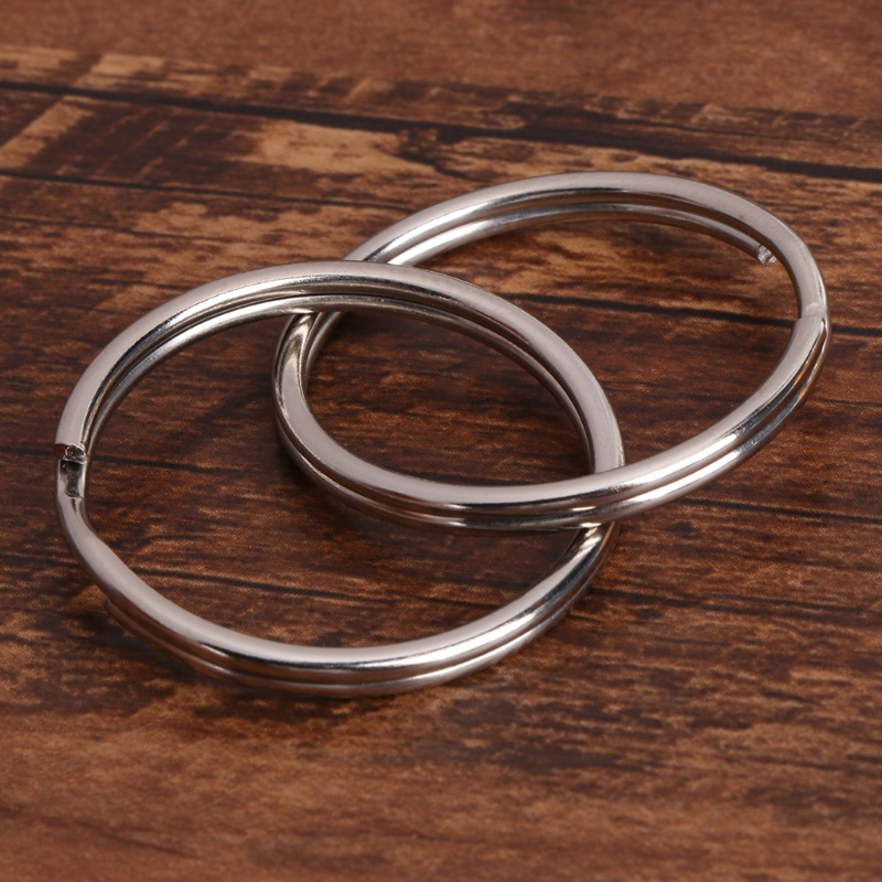 Set 100 Móc Khóa Tròn Bằng Thép Không Gỉ DIY Dễ Sử Dụng