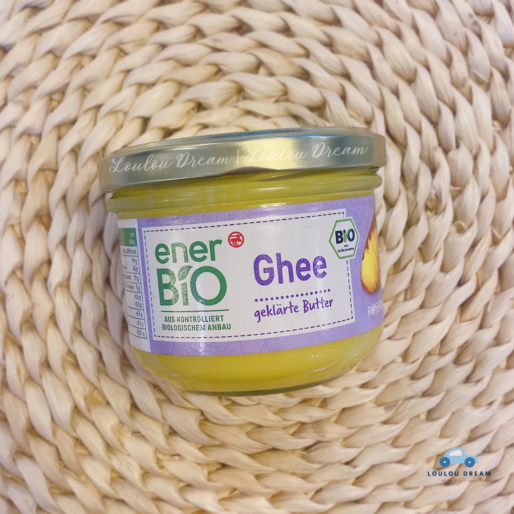 Bơ Ghee hữu cơ nội địa Đức EnerBio 180g [BAY AIR]