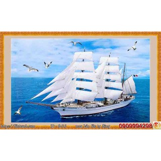 TRANH DÁN TƯỜNG 3D HÌNH THUYỀN BUỒM