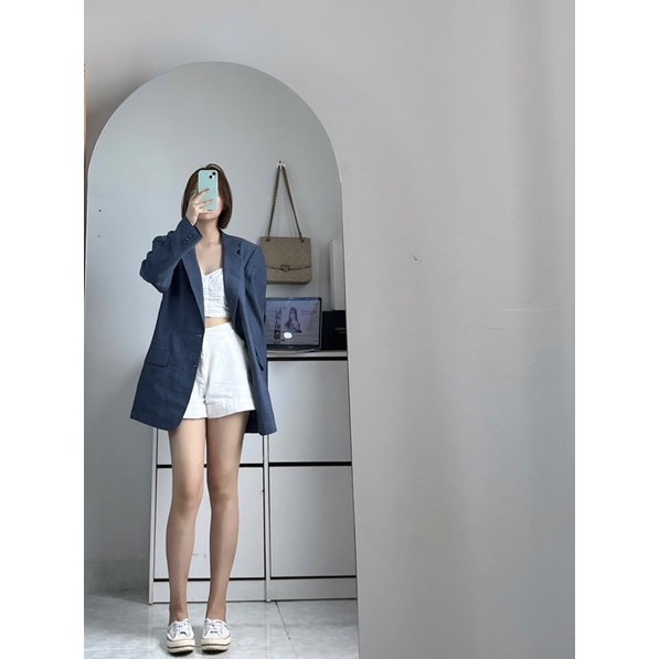 Áo blazer nữ hàn quốc có đệm vai vải cao cấp thời trang thanh lịch