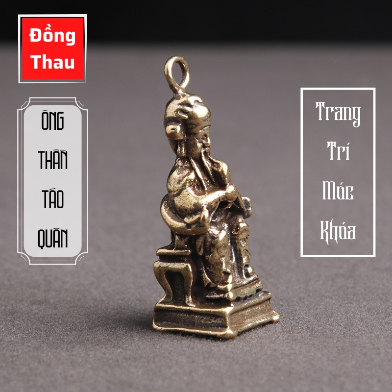 Tượng Trưng Bày Phong Thủy Bằng Đồng Hình Ông Táo Quân, Trang Trí Bàn Làm Việc, Đem Lại May Mắn