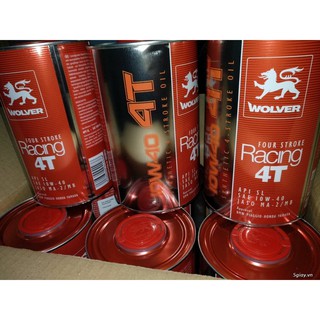 [FREESHIP TỪ 99K] 1 thùng 6 lon Dầu Nhớt Nhập Khẩu 100% Wolver Racing 10w40 Loại 1 Lít