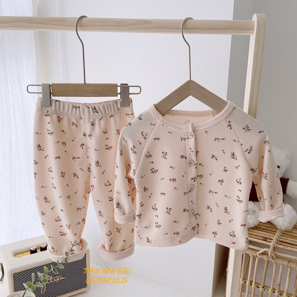 Bộ quần áo len hàn cho bé từ 6-17kg phong cách Hàn Quốc
