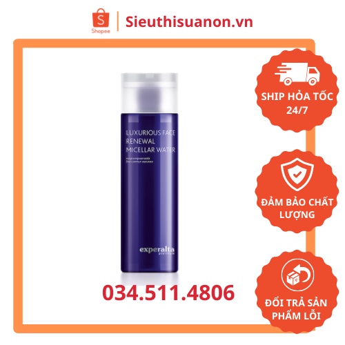Nước mi-xen làm sạch mỹ phẩm Experalta Platinum Luxurious Face Renewal Micellar Water- 200ml
