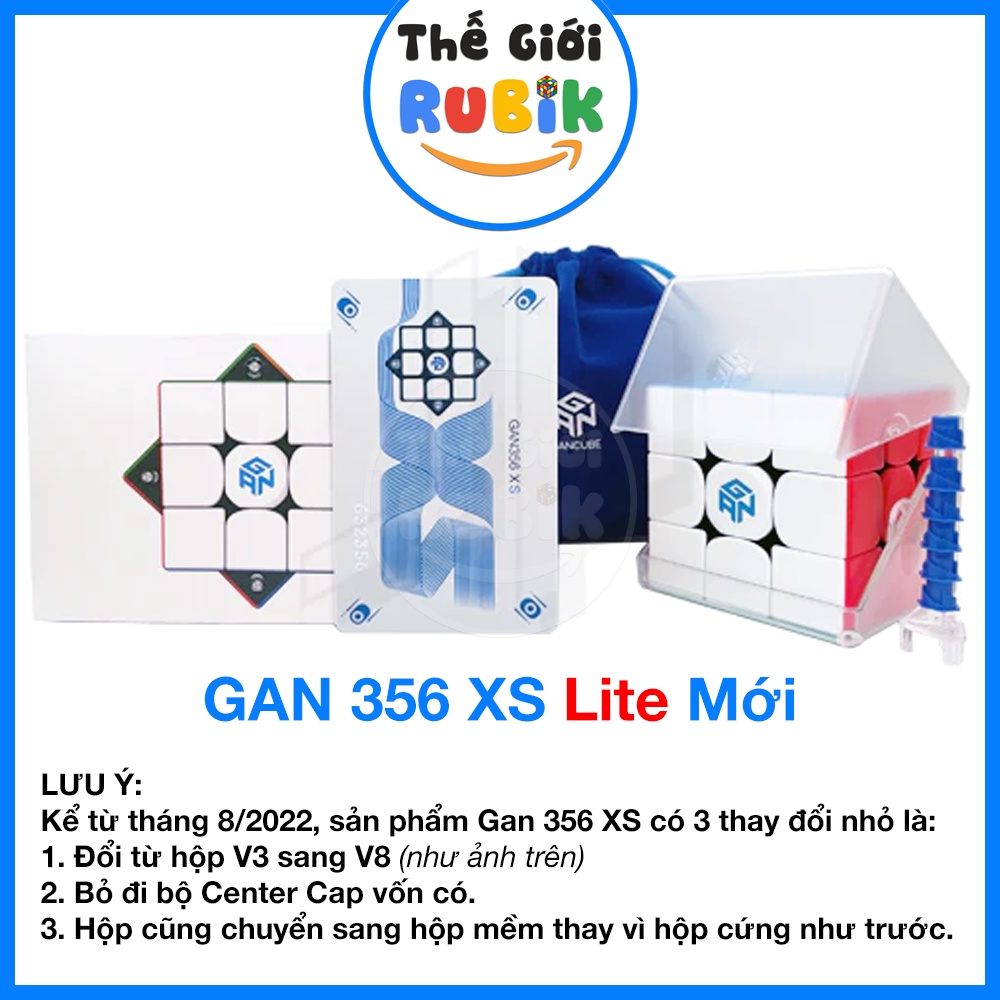 Rubik 3x3 Gan 356 XS Có Nam Châm | Thế Giới Rubik