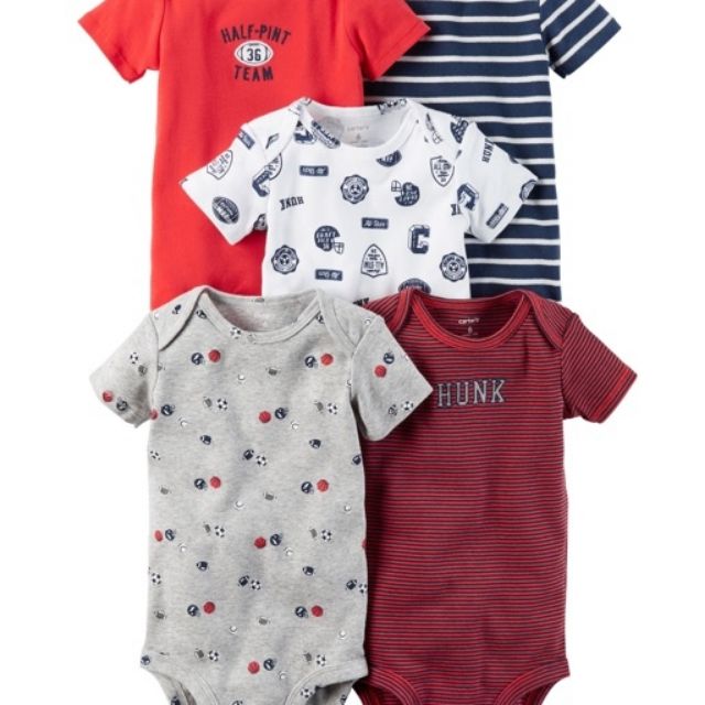 Set 5 bộ bodysuit ngắn tay xuất dư Cambodia