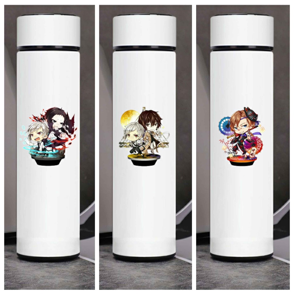 Bình giữ nhiệt đựng nước in hình Bungou Stray Dogs tiện lợi xinh xắn anime chibi