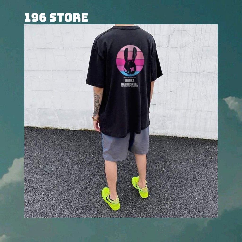 Áo Phông 196 Store The Bad God Họa Tiết Thỏ 7 Màu Sau Lưng Và Trước Ngực - Lỗi 1 Đổi 1