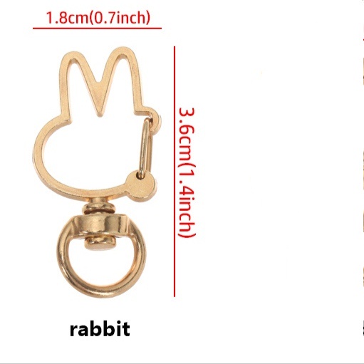 Móc khóa hình thỏ và hoa sakura/ keychain hình thỏ và hoa anh đào/ móc khóa càng cua