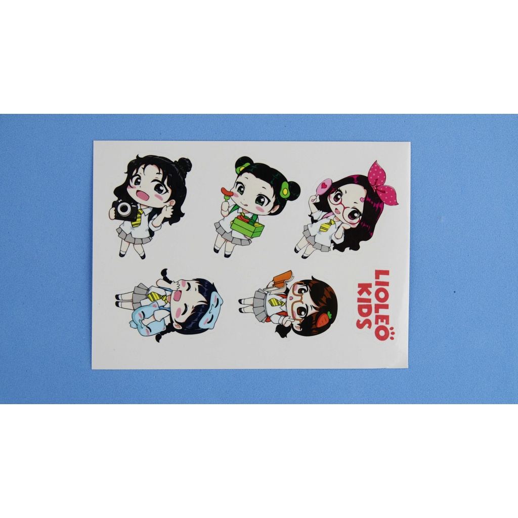Tờ nhãn dán Lioleo Kids tự thiết kế trang trí dễ thương