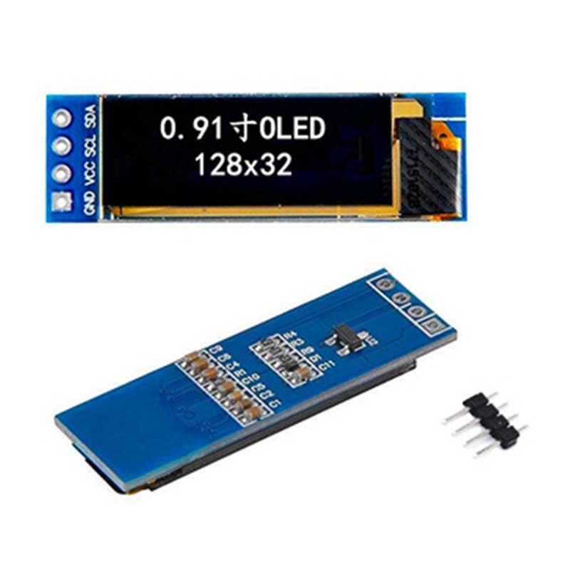 Mô-đun màn hình LED LCD LCD 0,91 inch Màu trắng và xanh 128x32 0.91 "IIC Giao tiếp 3.3V-5V cho Arduino PIC