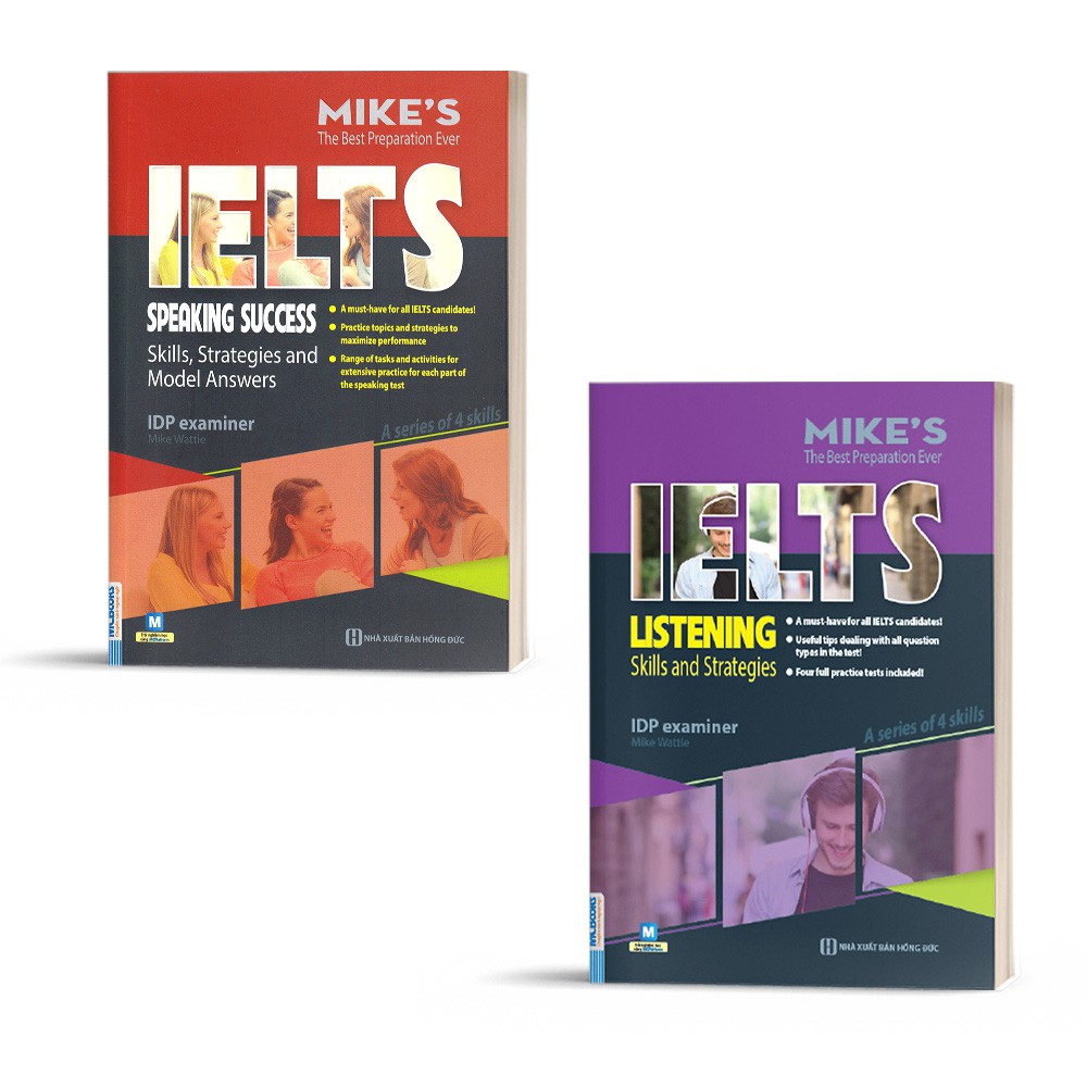 Sách - Combo IELTS MIKE - Ielts Listening and Ielts Speaking Dành Cho Người Tự Học