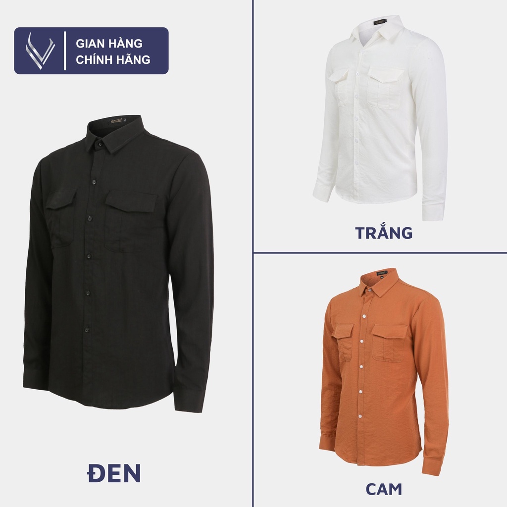 Áo sơ mi nam VERATINO chất đũi mềm mát